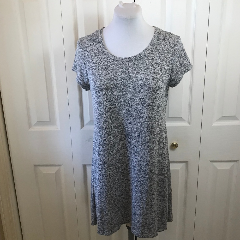 Pinc Gray Heathered A-Line Soft Tent Dress sz L